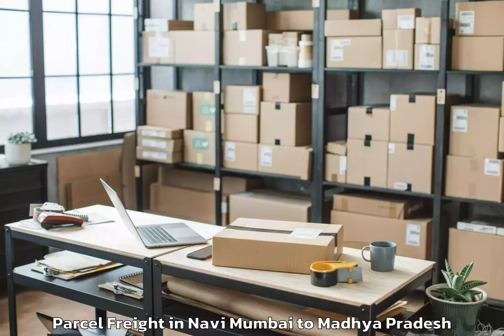 Book Navi Mumbai to Mahaarajpur Parcel Freight